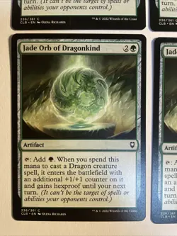 4x Baldur's Gate Jade Orb Of Dragonkind NM/M Magic The Gathering Mtg - Image 2