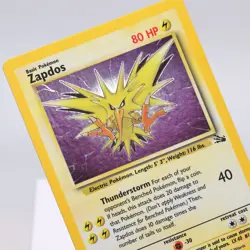 Pokemon TCG - Zapdos 15/62 Fossil Holo Rare WOTC - EXC/NM Corrected Holo - Image 1