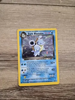 Dark Blastoise Holo 3/82 Team Rocket Pokemon WOTC w Swirl 🌀LP+ - Image 1