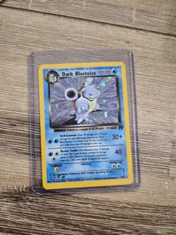 Dark Blastoise Holo 3/82 Team Rocket Pokemon WOTC w Swirl 🌀LP+ - Image 3