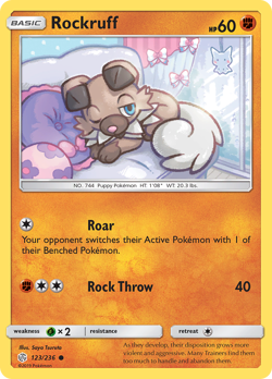 ROCKRUFF 123/236 C COSMIC ECLIPSE POKEMON LP - Image 1