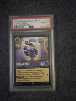 PSA10 Gem Mint Donald Duck Musketeer 13/P1 SPIEL Essen 2023 Promo Disney Lorcana - Image 1