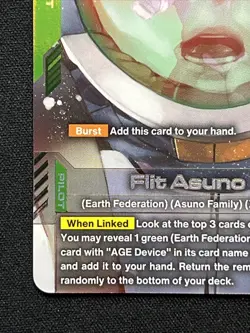 Flit Asuno Gundam card Game GD02-088 R+. Nm/M Condition - Image 2