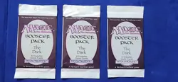 Three MTG Magic the Gathering The Dark Booster Packs Factory Sealed 1994 - Image 1