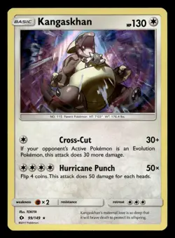 Kangaskhan 99/149 Rare Sun & Moon Holo Pokemon NM - Image 1