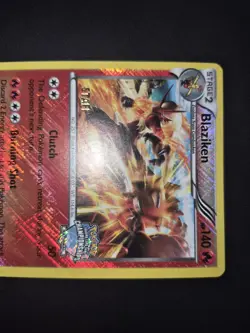 2014 Carte Pokemon Furious Fists Holo National Championships Staff Blaziken LP - Image 3