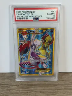 Pokemon TCG Mewtwo ex XY Breakthrough Secret Rare Full Art Holo 163/162 PSA 10 - Image 1