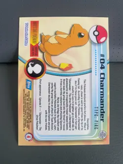 1999 Pokemon Topps TV Animated Series - Foil - #03 Charmander - EXC - Image 2