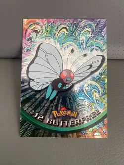 1999 Pokemon Topps TV Animated Series - Textured Foil - #12 Butterfree - EXC - Image 1