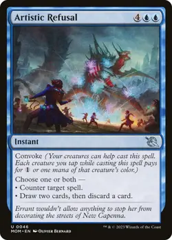 MTG Artistic Refusal [March of the Machine] Foil Near Mint Magic - Image 1
