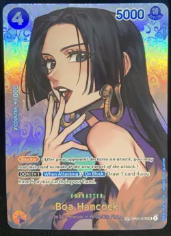 Bandai One Piece Card Game Boa Hancock OP01-078 SP Special Alt Art Holo Eng - Image 1