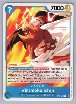 VINSMOKE ICHIJI OP11-043- C A FIST OF DIVINE SPEED ONE PIECE NM OP11 2025 4 - Image 1