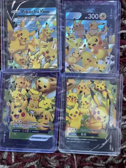 Pokemon Pikachu TCG V-Union SWSH139-142 Celebrations Promo 4 Card Set - Image 1