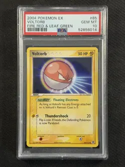 Pokemon Cards PSA 10 GEM MT POP 9 Voltorb Fire Red & Leaf Green Ex 2004 85/112 - Image 1