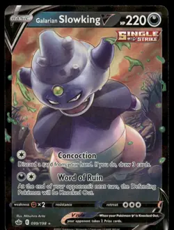 Pokemon Cards Galarian Slowking V 099/198 Chilling Reign Holo V Rare MP - Image 1