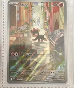 Litleo 139/132 IR Holo NM Pokemon Card ME01 Mega Evolution - Image 1