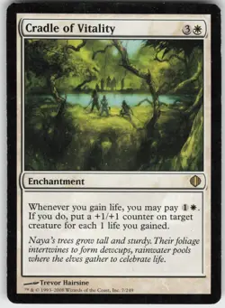 Cradle of Vitality Shards of Alara Rare Magic: The Gathering LP - Image 1