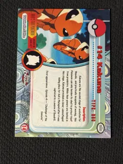 Kakuna 14 Pokemon Topps Series 1 Chrome Holo Foil - Image 2