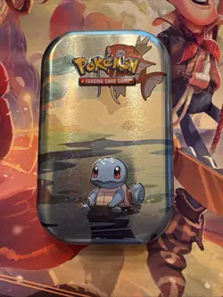 Tin Only Pokemon TCG Kanto Freinds Mini Tin 2025 [ Squirtle Edition ] Tin ONLY - Image 1