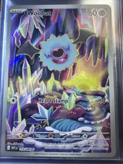 Woobat 119/086 Illustration Rare, White Flare, Full Art Holo, Pokemon TCG, NM - Image 1