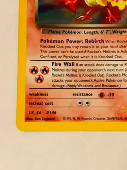 Pokemon TCG Rocket’s Moltress 12/132 Gym Heros Holo Rare LP - Image 5