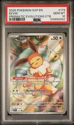 2025 POKEMON SVP EN-SV BLACK STAR PROMO #173 EEVEE PSA 10 - Image 1