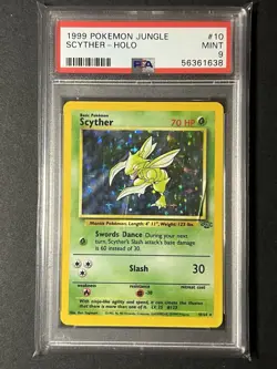 Pokemon Scyther Jungle Unlimited Holo Rare #10 PSA 9 - Image 1