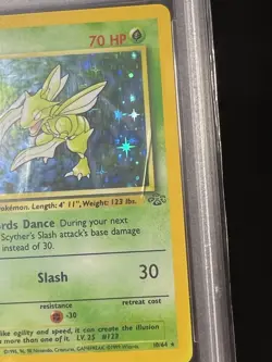 Pokemon Scyther Jungle Unlimited Holo Rare #10 PSA 9 - Image 2