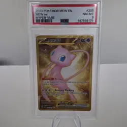 Pokemon Mew ex 205/165 SV 151 Hyper Rare Full Art Holo PSA 8 English 2023 - Image 1