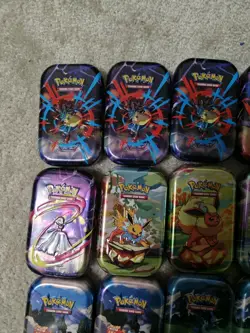 Pokemon TCG Mini Tin Lot Of 16 Tins Empty (Tin And Art Card Only) - Image 2
