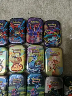 Pokemon TCG Mini Tin Lot Of 16 Tins Empty (Tin And Art Card Only) - Image 3