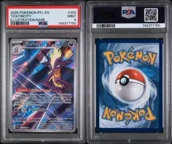 2025 POKEMON PFL EN-PHANTASMAL FLAMES ILLUSTRATION RARE #103 TOXTRICITY PSA 9 - Image 3