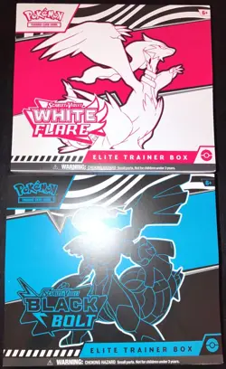 Pokemon TCG: Black Bolt & White Flare Elite Trainer Boxes ETB Set Factory Sealed - Image 1