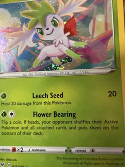 Pokemon TCG - Shaymin - (Cosmos Holo) Holo Rare 015/185 NM Swirl - Image 2