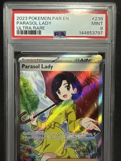 2023 POKEMON PAR EN-PARADOX RIFT ULTRA RARE #238 PARASOL LADY PSA 9 - Image 3