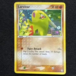 Pokemon TCG Larvitar 62/109 EX Team Rocket Returns reverse holo stamp NM - Image 1