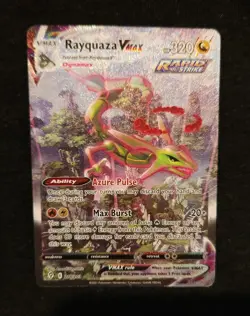 Rayquaza VMAX Alternate Art Holo Secret Rare 218/203 Evolving Skies Damaged - Image 1