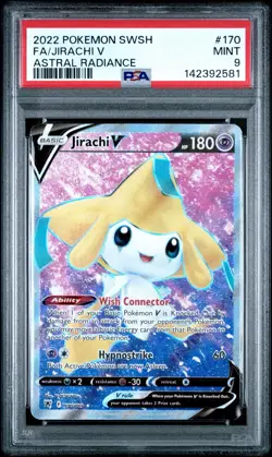 Pokemon Jirachi V (Full Art) 170/189 Swsh10: Astral Radiance Holo PSA 9 - Image 1