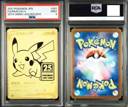 PSA9 Pokemon Pikachu V #001 Japanese 25th Anniversary Golden Box 2021 from Japan - Image 3
