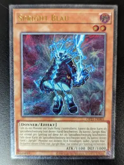 YuGiOh Spright Blau OP21-DE001 Ultimate Rare NM DE - Image 1