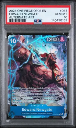 2024 ONE PIECE OP08-043 TWO LEGENDS ALTERNATE ART #043 EDWARD NEWGATE - PSA 10 - Image 1