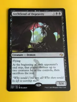 Archfiend of Depravity Fate Reforged. Demon rare MTG Card. - Image 2