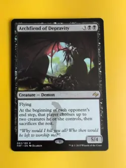 Archfiend of Depravity Fate Reforged. Demon rare MTG Card. - Image 3