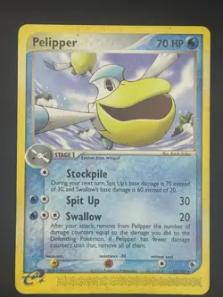 Pelipper 19/109 | EX Ruby & Sapphire | Non Holo Pokemon Card LP - Image 1