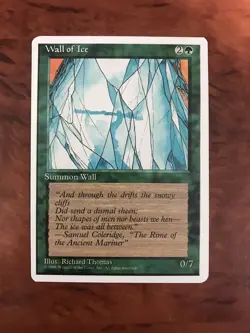 Wall of Ice MTG Magic the Gathering Card NM Near Mint Fourth 4th Edition - Image 1