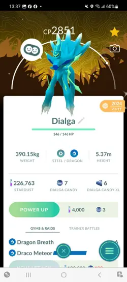 Pokemon Go ( Stage 31 ) Shiny Legendary Dialga (Background)( 9 Shinys ) - Image 2