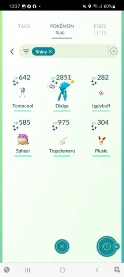 Pokemon Go ( Stage 31 ) Shiny Legendary Dialga (Background)( 9 Shinys ) - Image 5