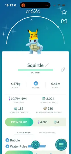Pokemon Go Shiny Squirtle Pikachu hat - Image 1