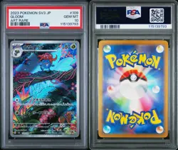 2023 POKEMON JPN SV3-RULER OF THE BLACK FLAME ART RARE #109 GLOOM PSA 10 - Image 3