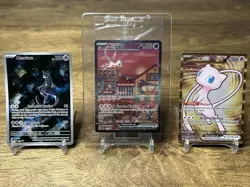 Pokemon TCG 151 UPC Promo Set Mew EX 053 Sealed, Mewtwo 052, Metal Mew 205 NM - Image 1